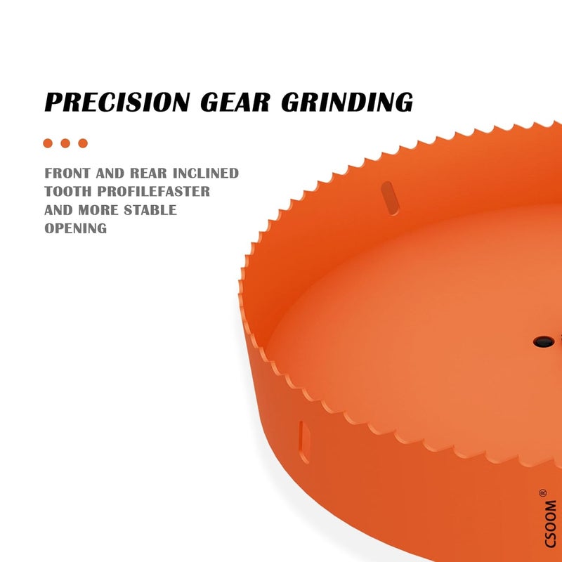 CSOOM 7" (178mm) Bi-Metal Hole Saw for Plastic, Wood, Plywood, Thin Steel and Thin Aluminum Sheets - Image 4